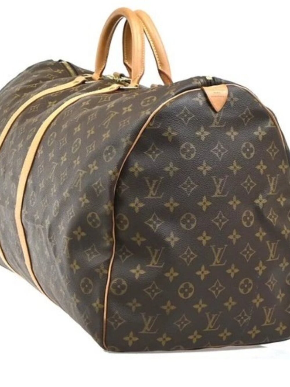 LOUIS VUITTON Keepall 60 Travel Hand Bag Monogram Leather Brown M41422 96YH892 - Picture 3 of 16
